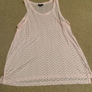 Light Pink Sheer Chevron Tank